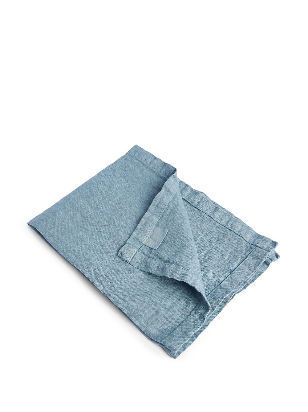 Shop Once Milano Tonal-stitching Linen Placemats (set Of 2) In Blue