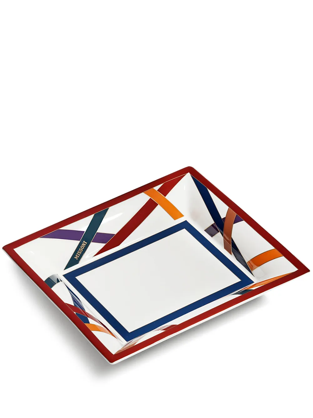 Missoni Home Vassoio Nastri con stampa | bianco | Image 1
