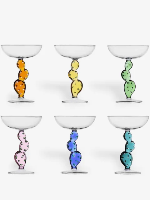 Ichendorf Milano Dessert Plants cactus champagne bowls (set of 6)