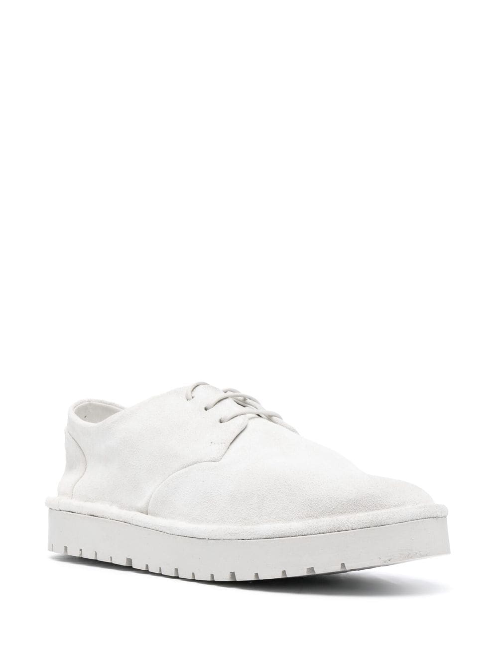 Shop Marsèll Lace-up Suede Oxford Shoes In Grey