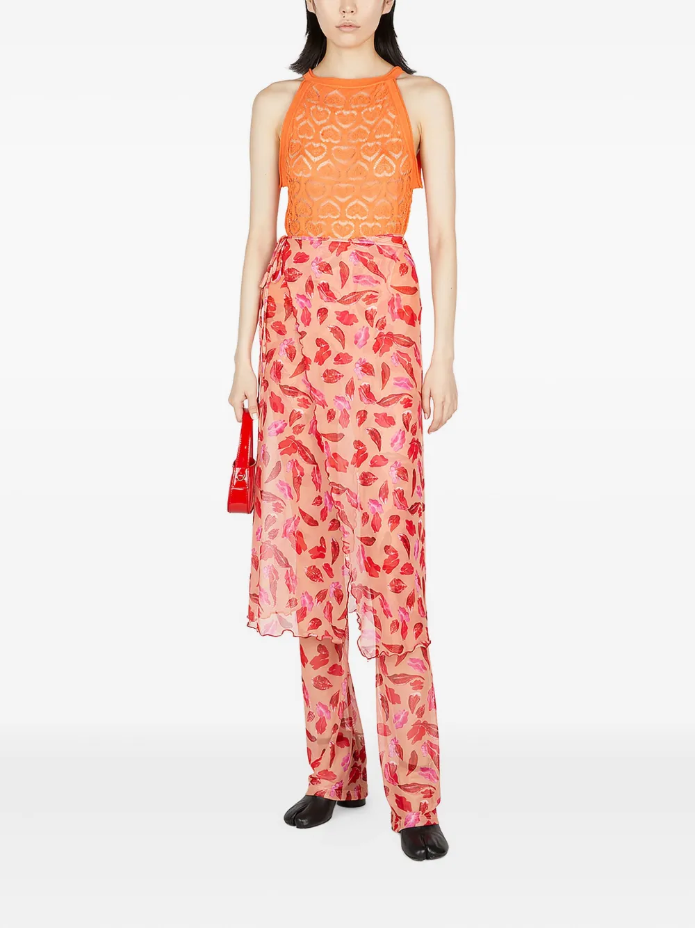 Marco Rambaldi lip-print ruffled skirt | Pencil Skirts | Image 2