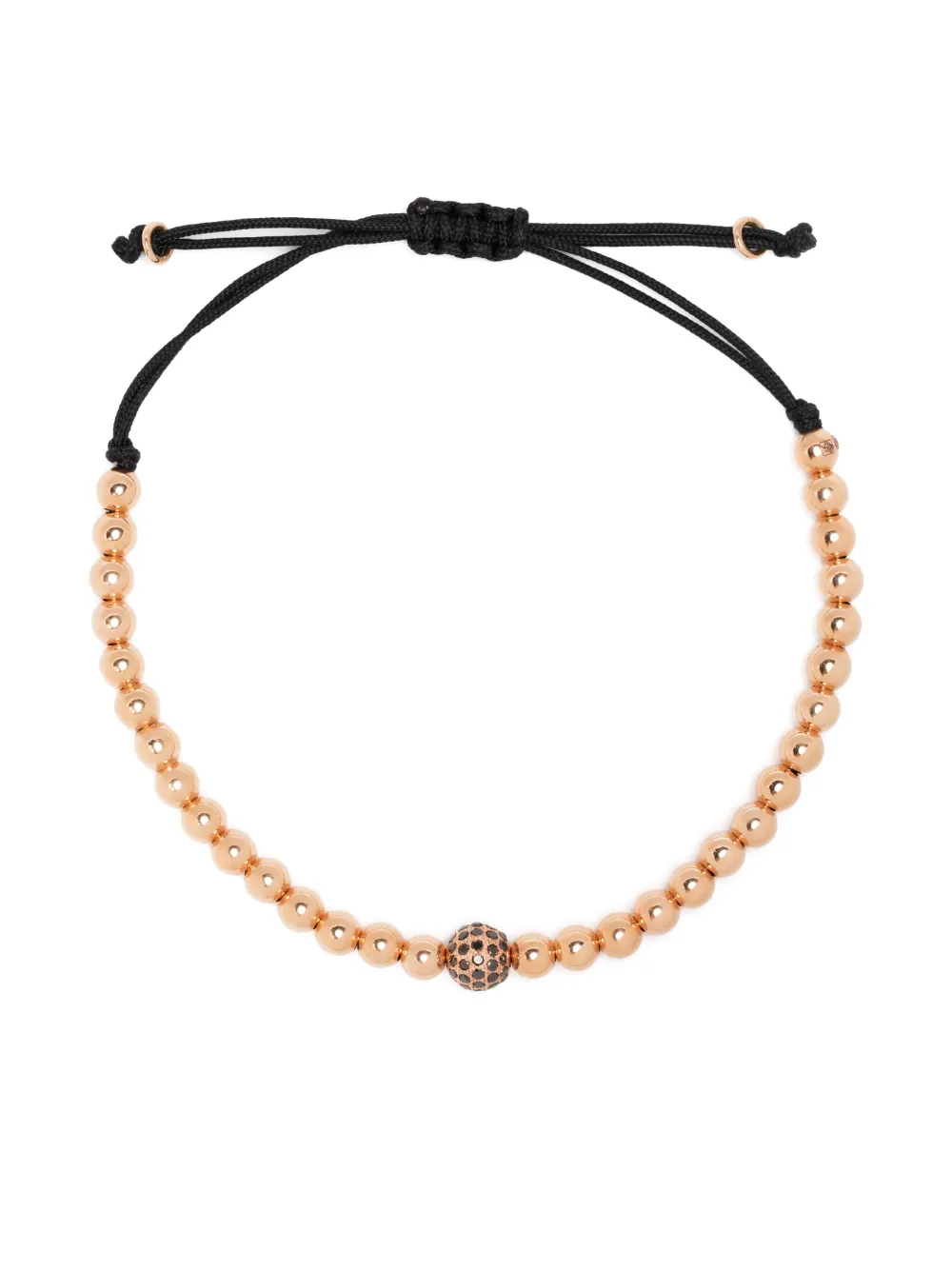 Anil Arjandas Bracciale di corda con perline in oro rosa 18kt e diamanti | rosa | Image 1