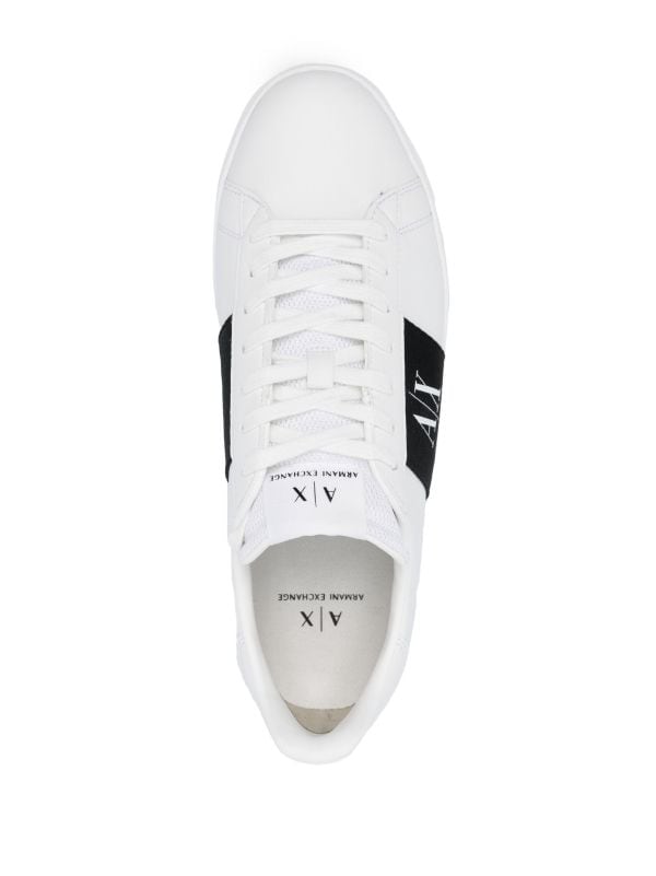 Armani Exchange logo patch Leather Sneakers Farfetch