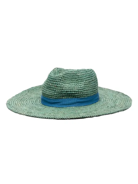 Paul Smith - woven-wicker design sun hat