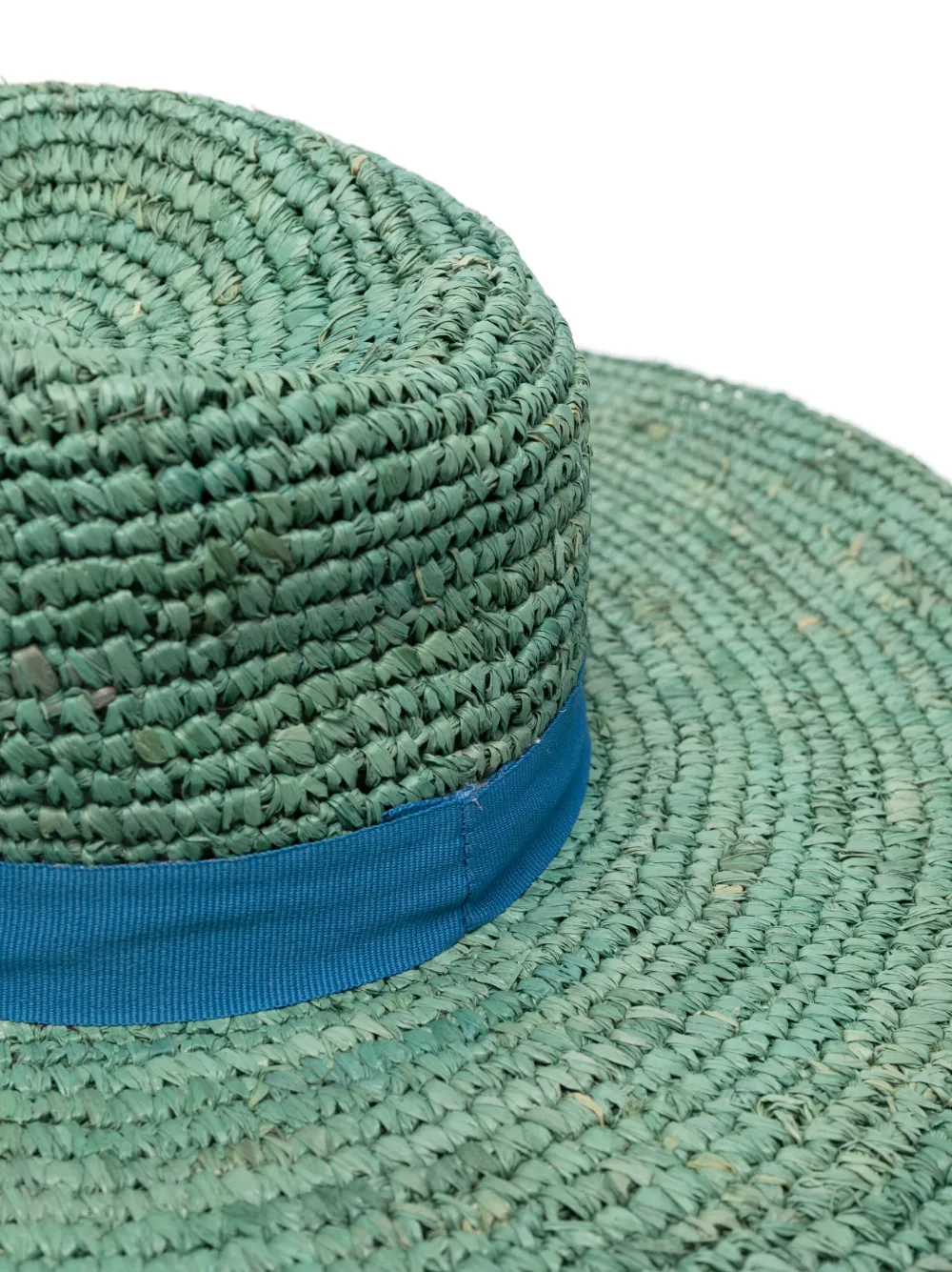 Paul Smith woven-wicker design sun hat - Groen