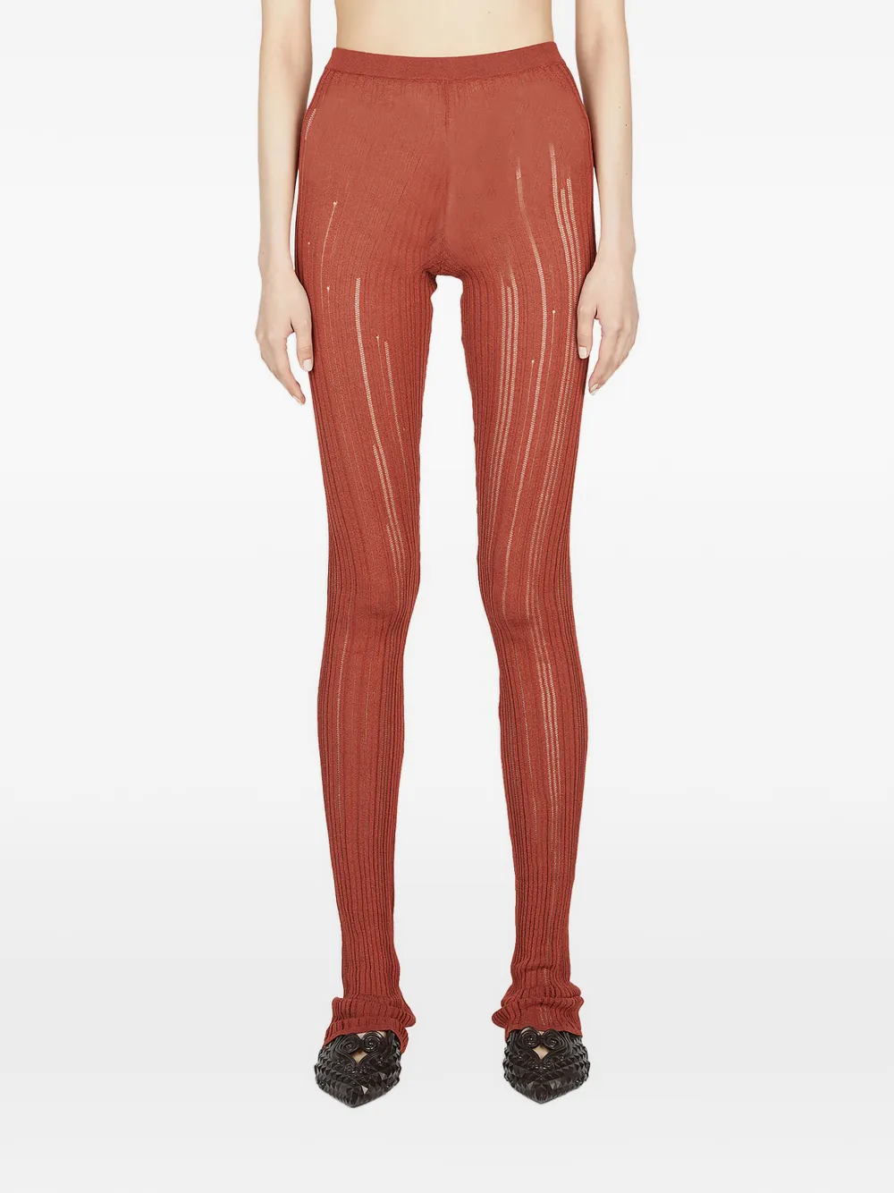 Marco Rambaldi ribbed leggings - Rosso