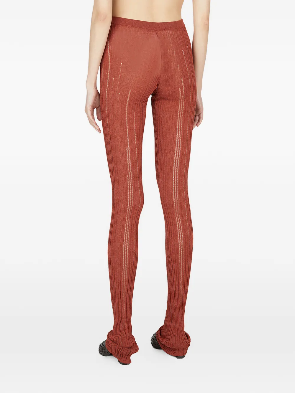 Marco Rambaldi Geribbelde legging Rood
