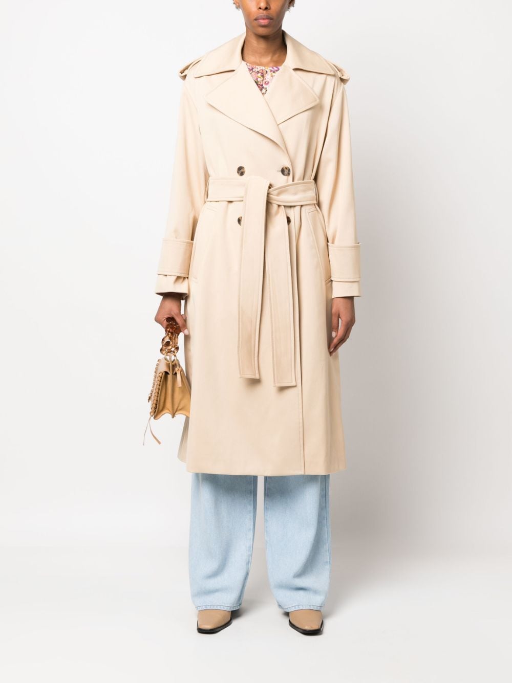 Image 2 of Claudie Pierlot double-breasted cotton trenchcoat