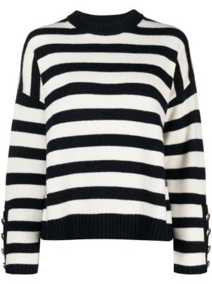 Claudie Pierlot Striped intarsia knitted Jumper Farfetch