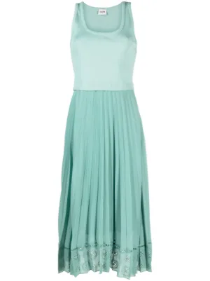 Topshop green pleated clearance dress