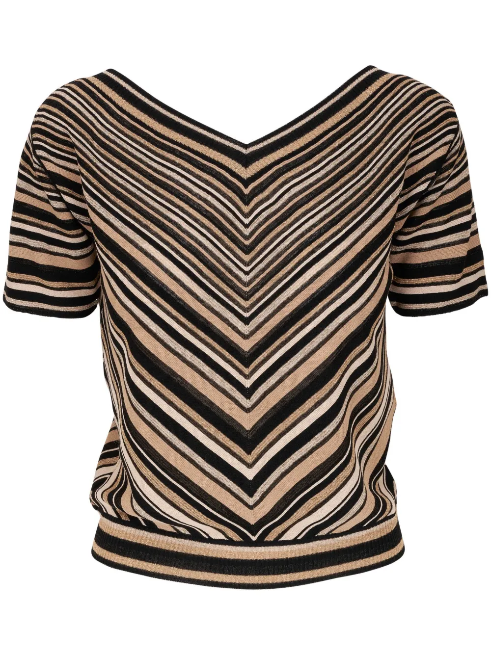 D.Exterior striped V-neck blouse | Neutrals | Image 1
