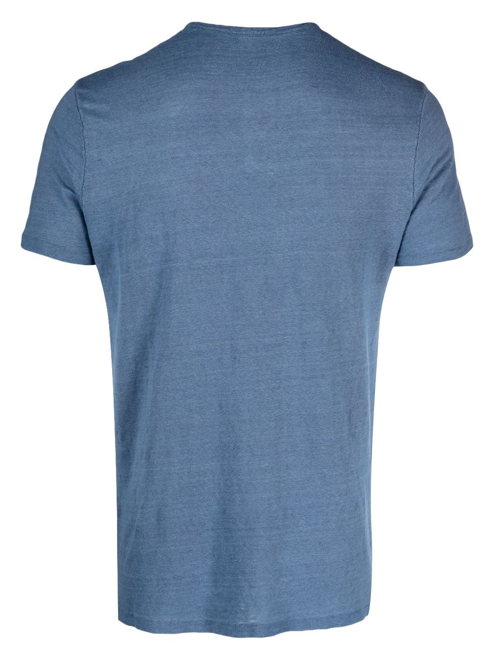 Majestic Filatures T-shirt van stretch-linnen - Blauw