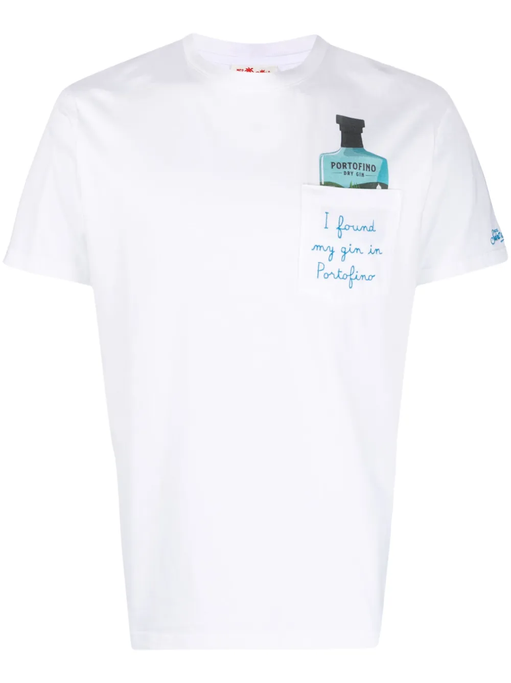 Mc2 Saint Barth Bottle-print Cotton T-shirt In White