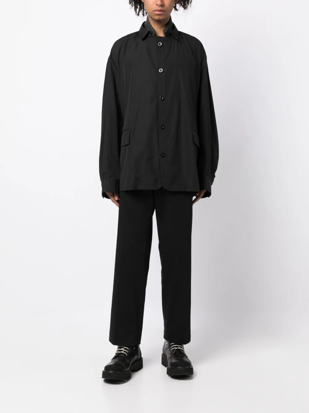 sacai Overhemd met drie zakken - Zwart