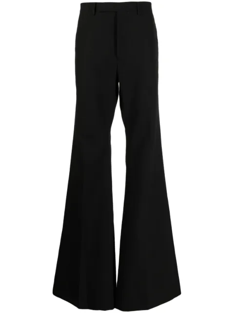Rick Owens pressed-crease flared trousers 