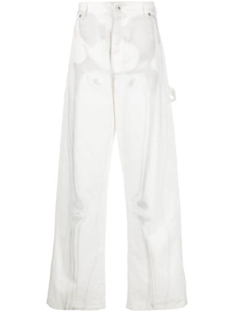 Off-White Body Scan-print wide-leg jeans