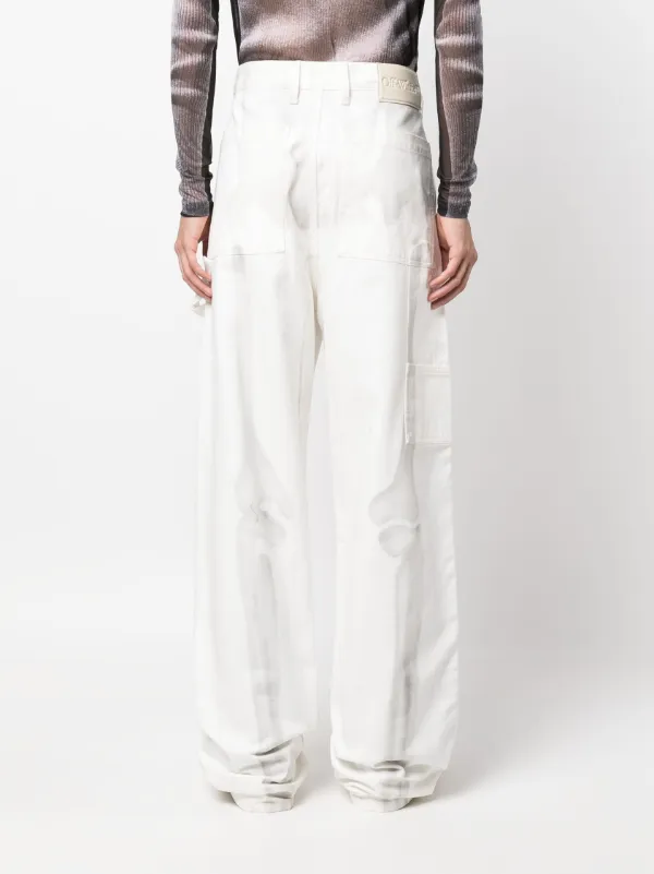 Off-White Body Scan-print wide-leg Jeans | White | FARFETCH
