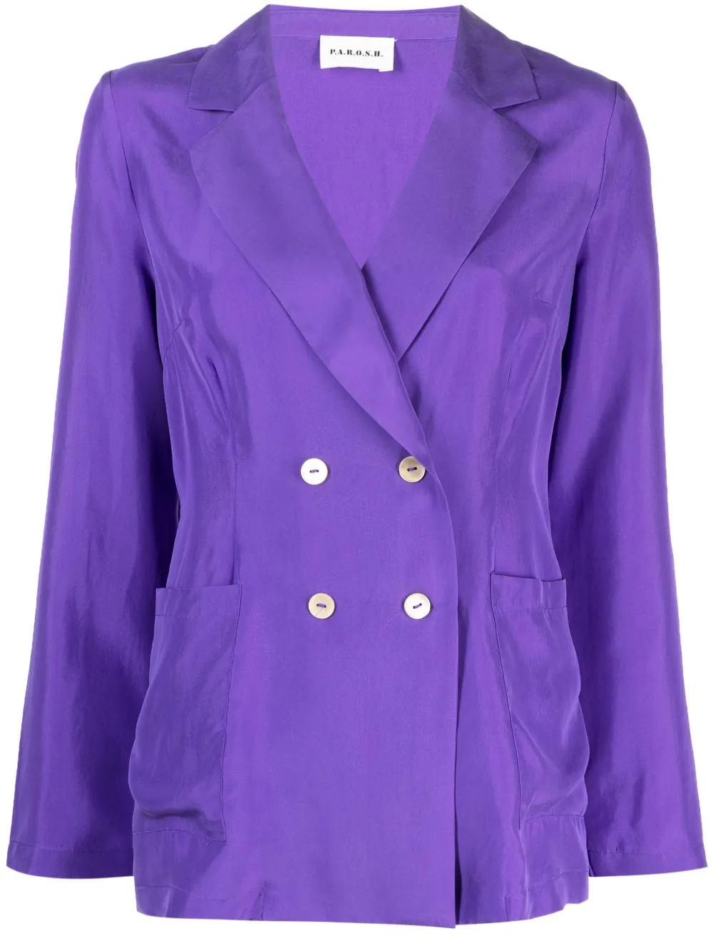P.a.r.o.s.h Sofia Slouch Double-breasted Blazer In 紫色