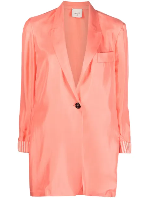 Alysi single-breasted silk blazer