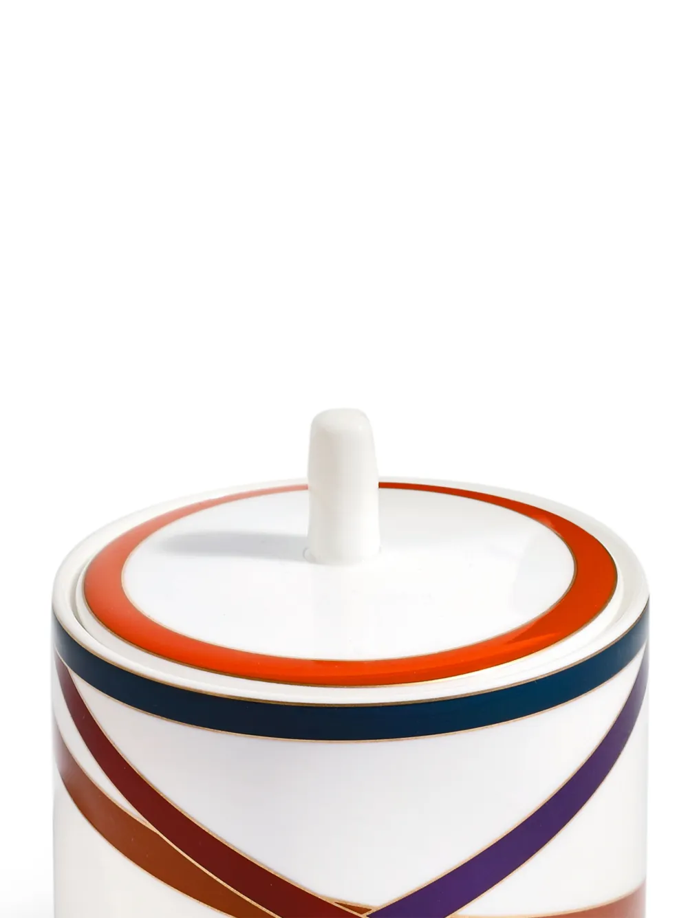 Missoni Home Nastri graphic-print sugar pot - Wit