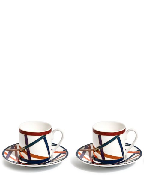 Missoni Home Nastri coffee cup and saucer (set of two)