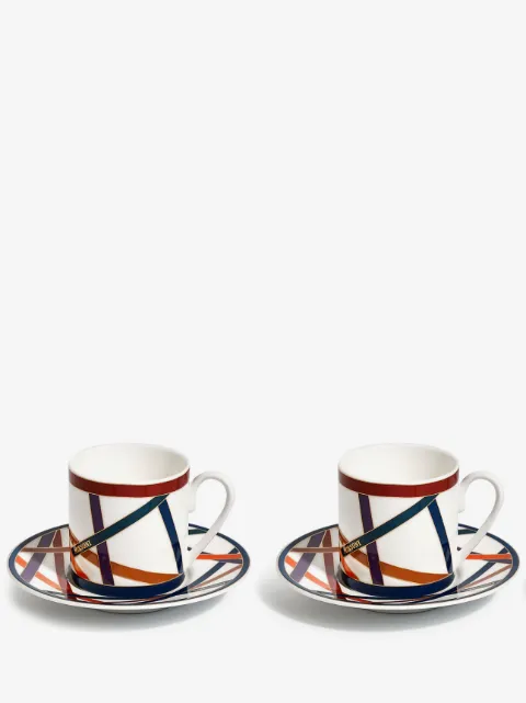 Missoni Home Nastri coffee cup and saucer (set of two)