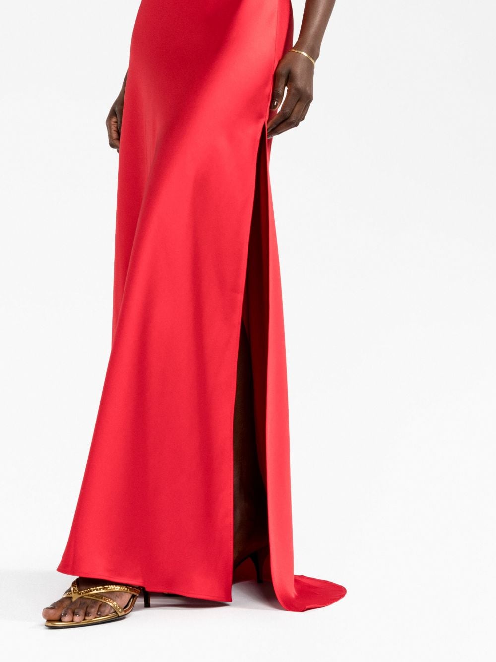 There Was One V-neck satin maxi slip dress - Rood