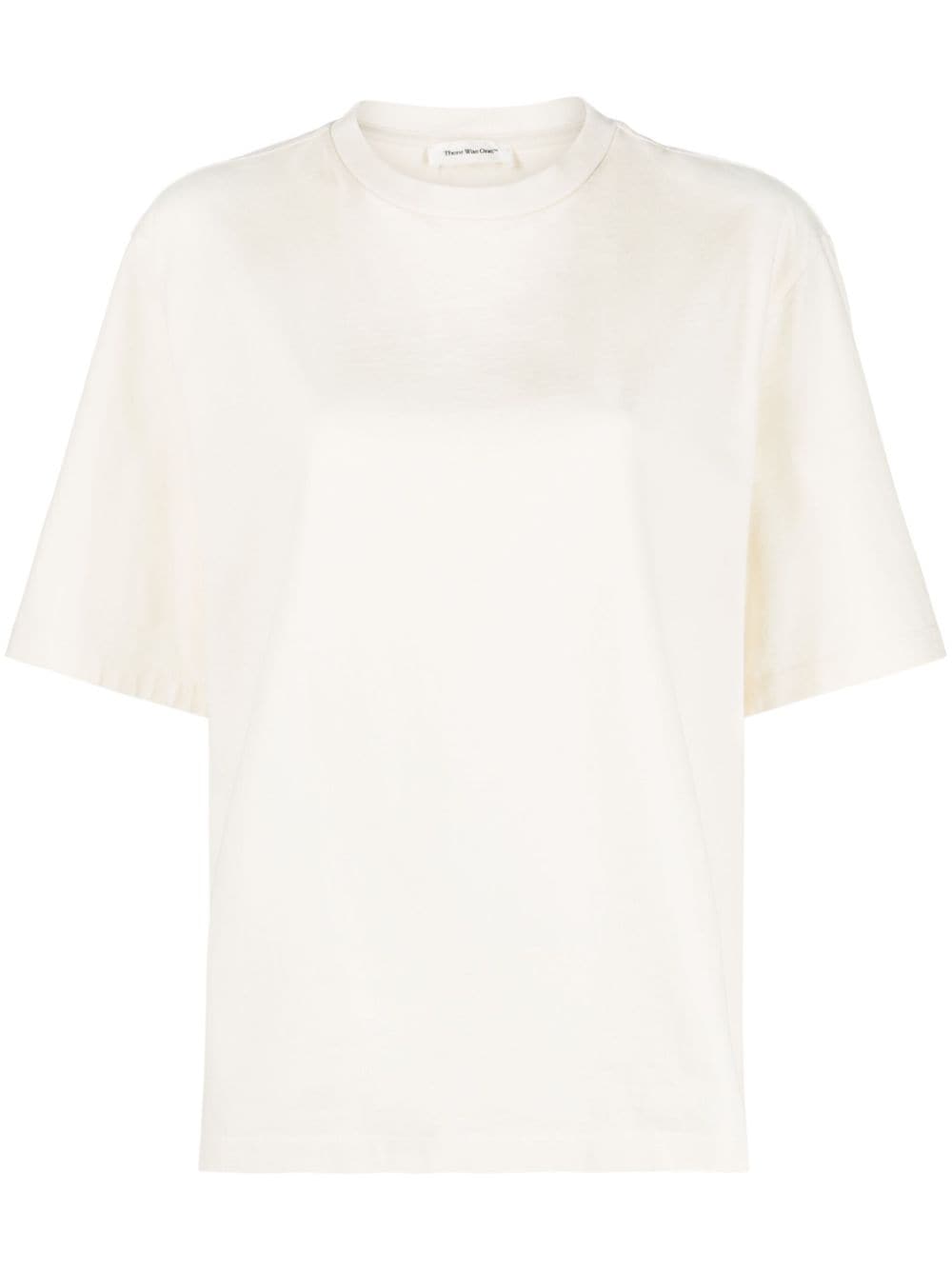 There Was One Short-sleeve Cotton T-shirt In Neutrals