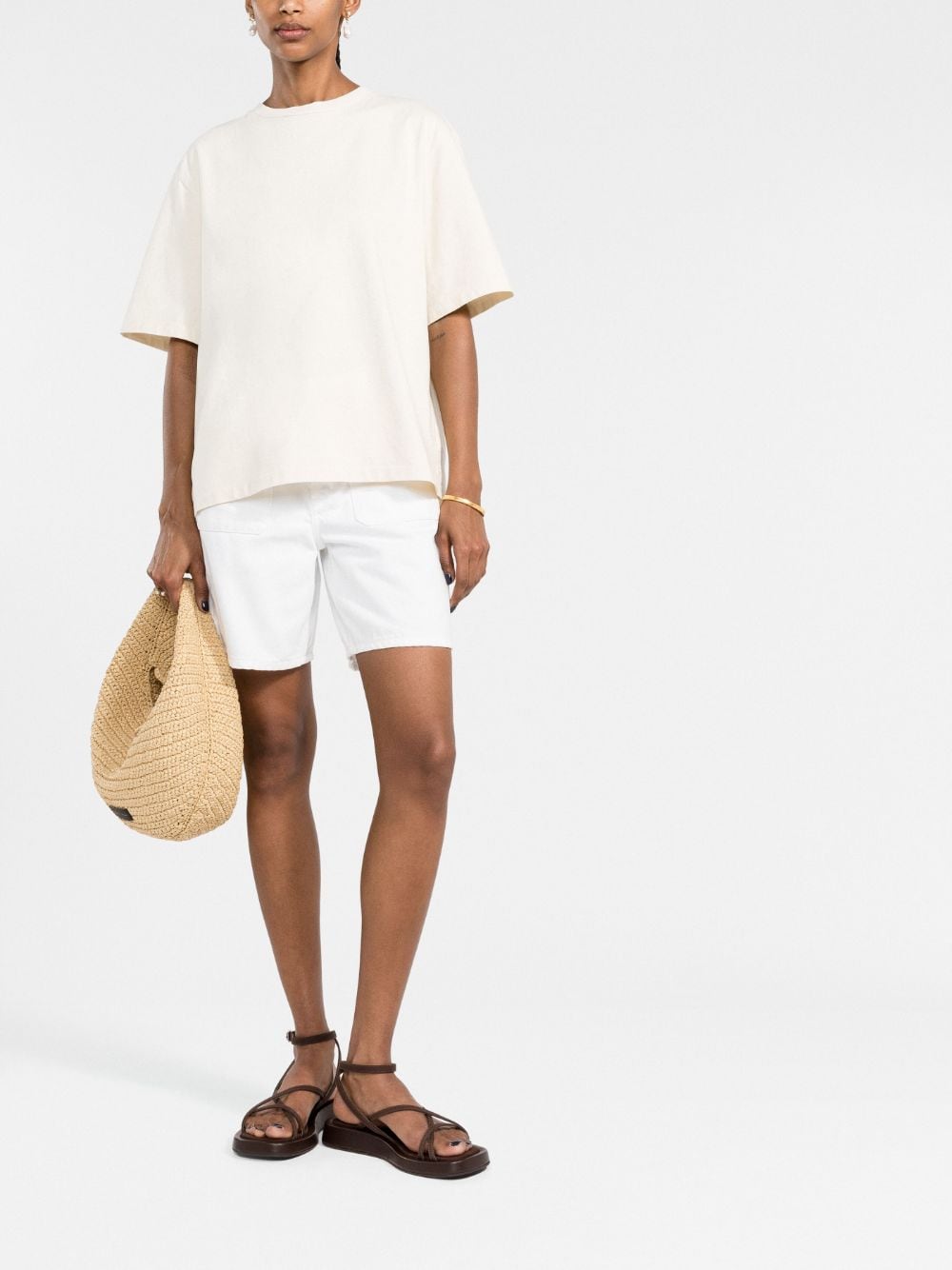 Shop There Was One Short-sleeve Cotton T-shirt In Neutrals