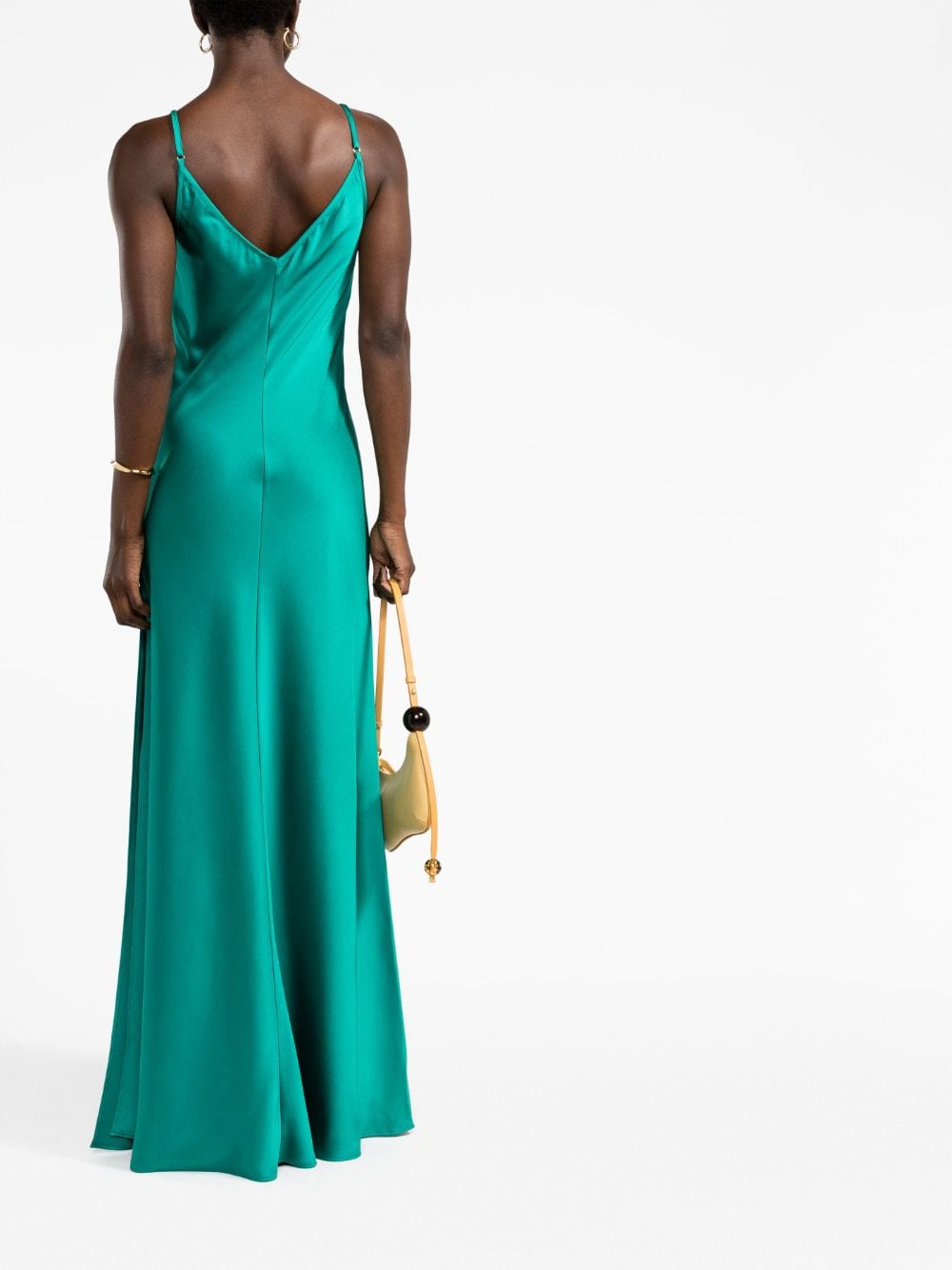 Shop There Was One Satin Slip Dress In Green