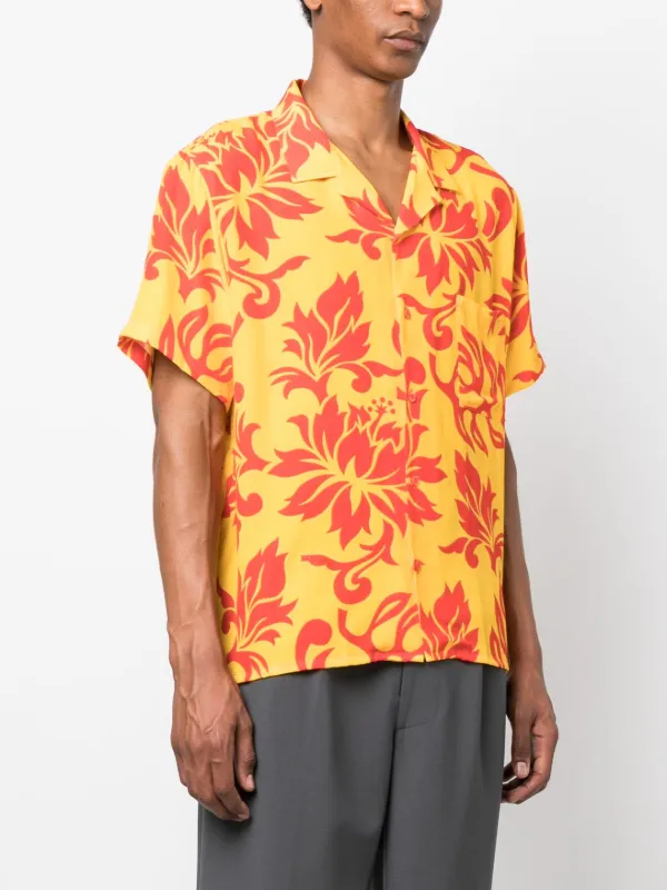 ERL Tropical Flowers short-sleeve Shirt | Yellow | FARFETCH BH