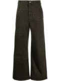 P.A.R.O.S.H. leopard-pattern wide-leg trousers - Green