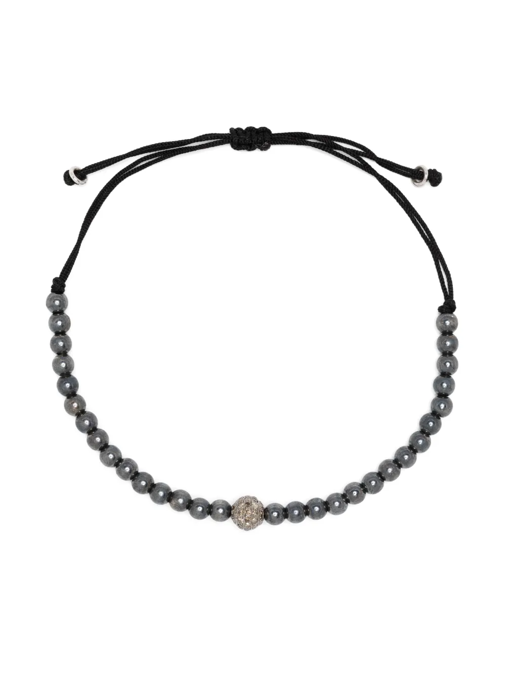 Anil Arjandas Bracciale di perline in argento sterling con diamanti | argento | Image 1