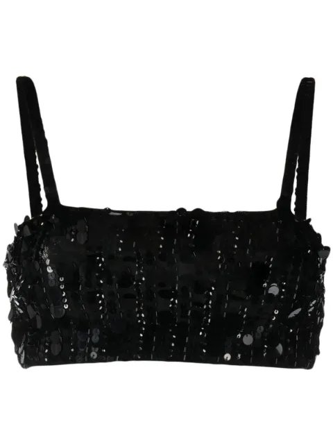 P.A.R.O.S.H. haut crop brodé de sequins
