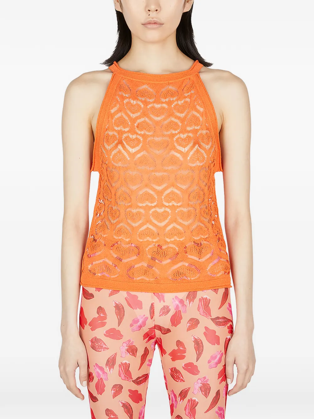 Marco Rambaldi Heart tank top - Arancione