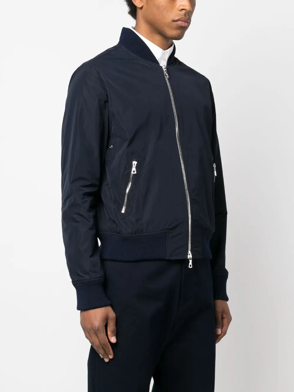 OFFICINE GENERALE SHIMMER ZIP-UP BOMBER JACKET