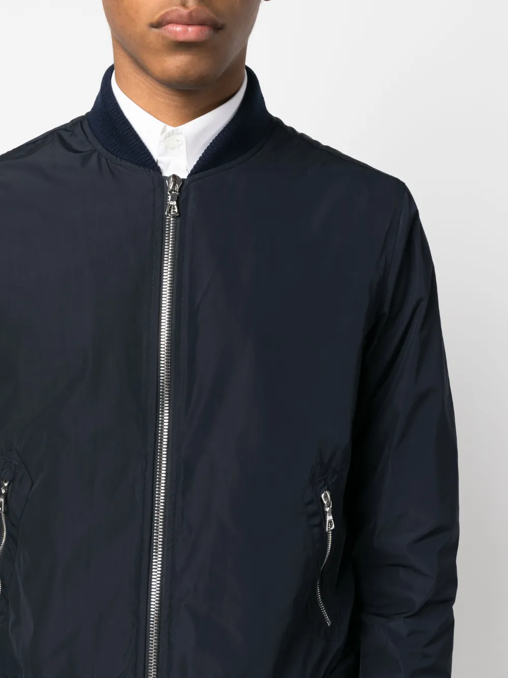 OFFICINE GENERALE SHIMMER ZIP-UP BOMBER JACKET