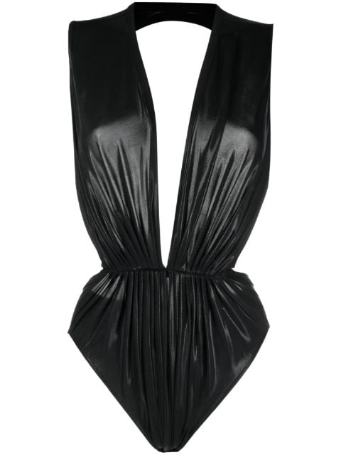 Rick Owens Lilies plunge-neck ruched body