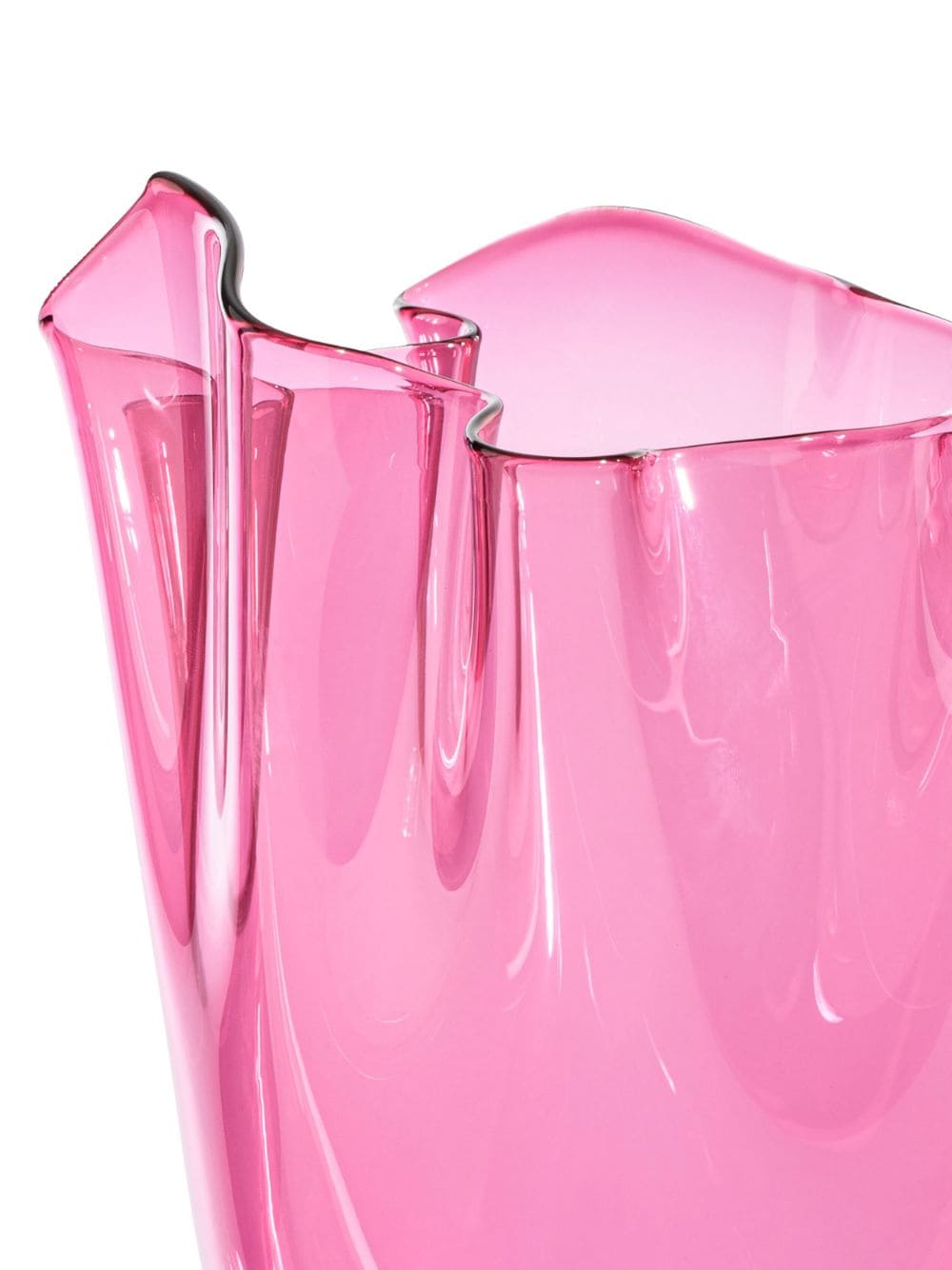 Venini Fazzlettoo glazed-finish vase (31cm) - Roze