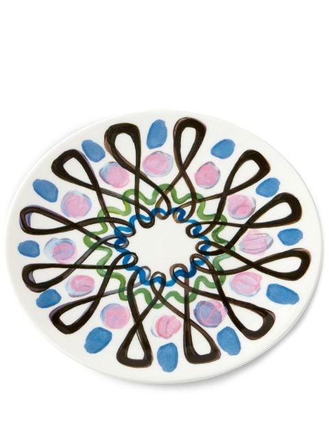 1882 Ltd Pink Swirl graphic-print salad plate