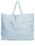 Once Milano Weekend linen tote bag - Blue