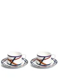 Missoni Home Nastri tea cup and saucer (set of two) - White