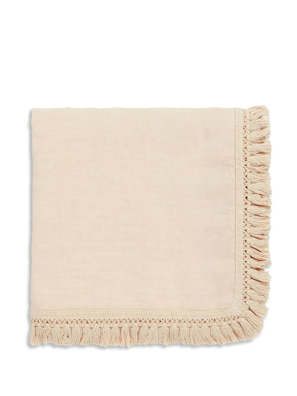 Once Milano Set-of-two Fringed Linen Napkins In Neutrals