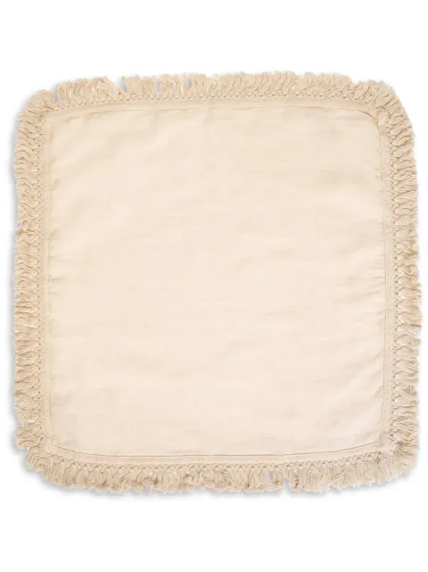 Once Milano set-of-two fringed linen napkins