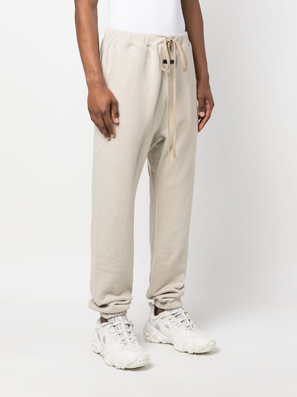 Fear of God logo-patch Cotton Track Pants - Neutrals