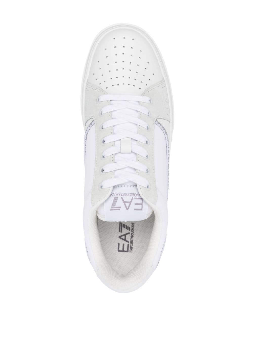 Ea7 Emporio Armani embossed-logo Leather Sneakers - Farfetch