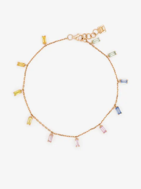 Anil Arjandas 18kt rose gold Rainbow sapphire bracelet