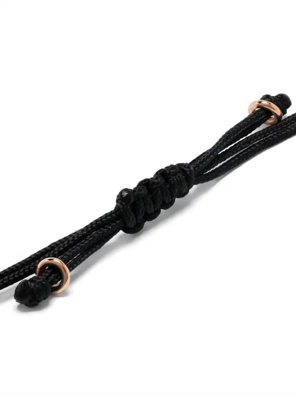 Anil Arjandas 18kt Rose Gold Diamond Beaded Cord Bracelet Pink