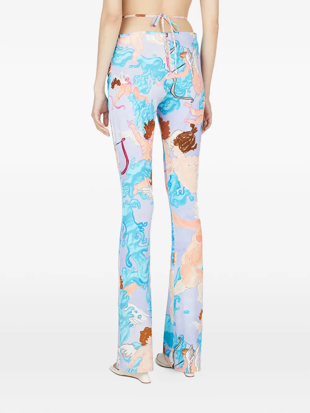 Marco Rambaldi Broek met grafische print Blauw