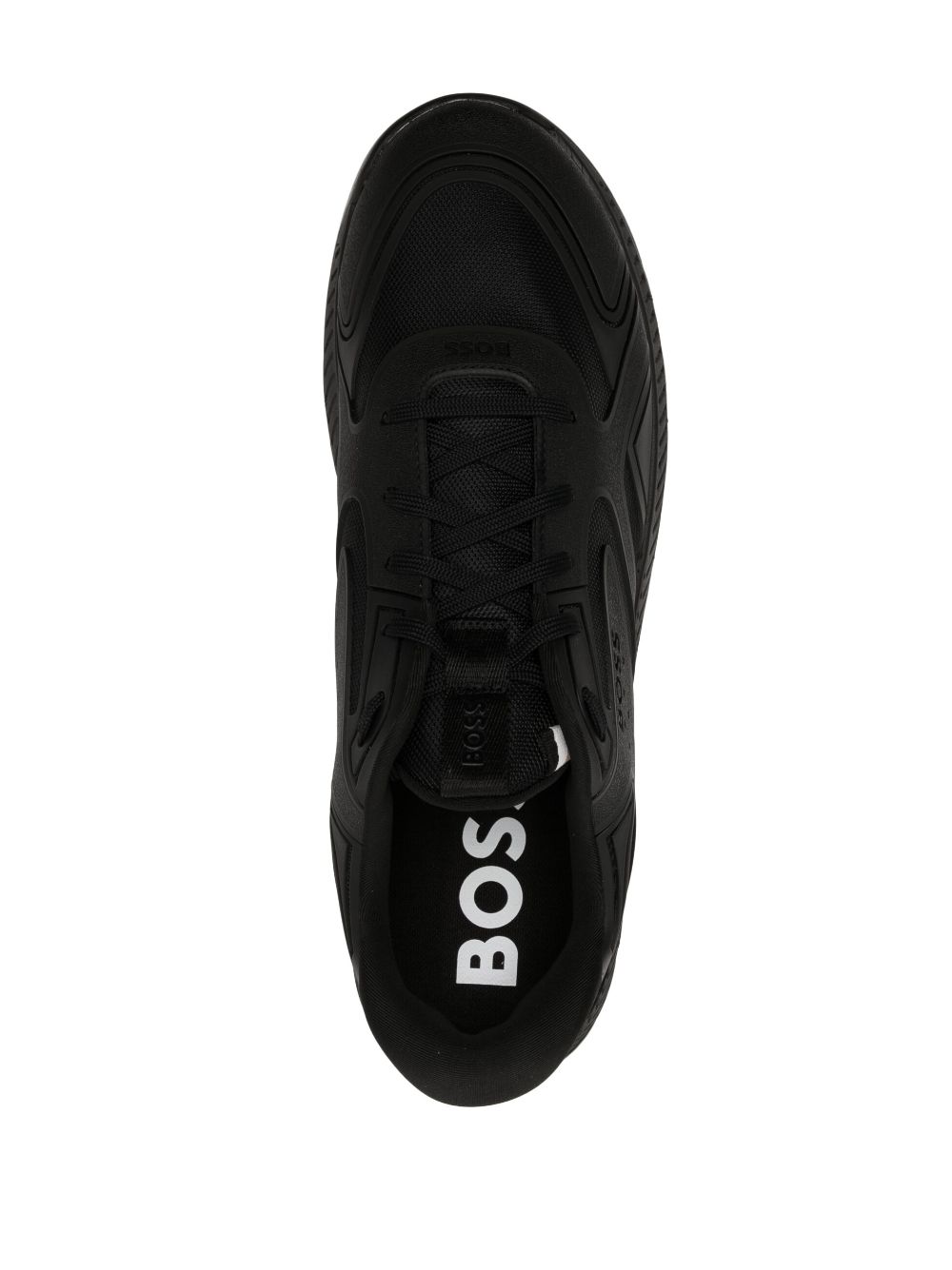Shop Hugo Boss Hybrid Titanium Runn Low-top Sneakers In Black